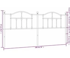 Metalinis galvūgalis, juodos spalvos, 193cm
