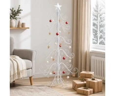 Metalinis Kalėdų medis KUOPIO 150 cm plienas Baltas