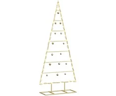 Metalinis Kalėdų medis s stovu Auksinė 125 cm