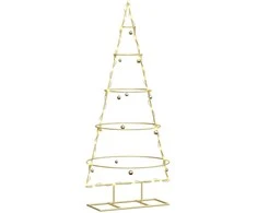 Metalinis Kalėdų medis s stovu Auksinė 125 cm