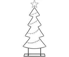 Metalinis Kalėdų medis Juoda 90,5 cm Plienas