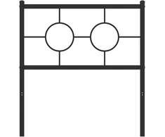 Metalinis keičiamas galvūgalis, juodas, 75 cm