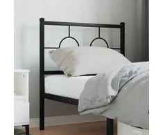 Metalinis keičiamas galvūgalis, juodas, 75 cm