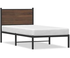Lova Lovos rėmas su galvūgaliu, rudas ąžuolo, 80x200cm, metalas