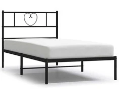Lova Metalinis lovos rėmas su galvūgaliu, juodos spalvos, 100x190cm