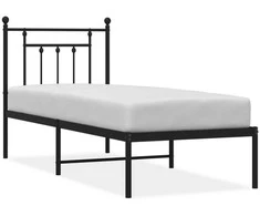 Lova Metalinis lovos rėmas su galvūgaliu, juodos spalvos, 75x190cm