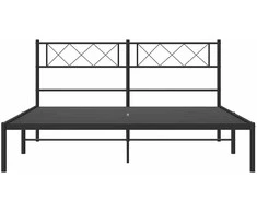 Lova Metalinis lovos rėmas su galvūgaliu, juodos spalvos, 135x190cm