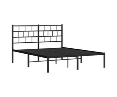 Lova Metalinis lovos rėmas su galvūgaliu, juodos spalvos, 135x190cm