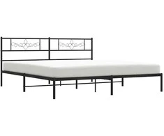 Lova Metalinis lovos rėmas su galvūgaliu, juodos spalvos, 183x213cm