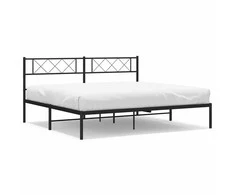 Lova Metalinis lovos rėmas su galvūgaliu, juodos spalvos, 183x213cm