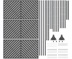 Privatumo žaliuzės 100 x 50 x 180 cm Plienas Antracito