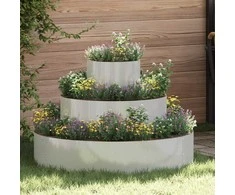 Sodo vazonas Sidabro 90 x 90 x 20 cm Cinkuota plienas