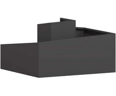 Sodo vazonas Juoda 80 x 80 x 50 cm Šaltai valcuotas plienas
