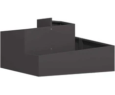 Sodo vazonas Juoda 80 x 80 x 50 cm Šaltai valcuotas plienas