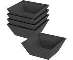 Sodo vazonas 5 vnt. Juoda 40 x 40 x 15 cm