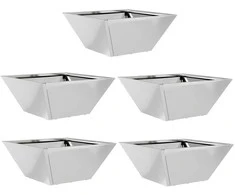 Sodo vazonas 5 pcs Sidabro 35 x 35 x 15 cm Cinkuota plienas