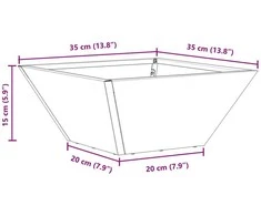 Sodo vazonas 5 vnt. Sidabro 35 x 35 x 15 cm Cinkuota plienas