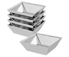 Sodo vazonas 5 pcs Sidabro 50 x 50 x 15 cm Nerūdijantis Plienas