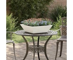 Sodo vazonas Balta 50 x 50 x 15 cm Šaltai valcuotas plienas