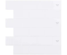 Metro plytelė 10 pcs Balta 30 x 30 cm Poliuretanas ir PET