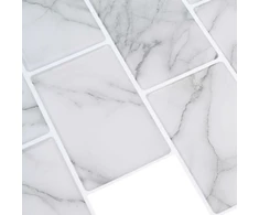 Metro plytelė 10 pcs Balti marmuro 30 x 30 cm