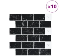 Metro plytelė 10 pcs Juodas marmuras 30 x 30 cm