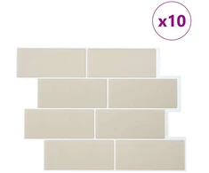 Metro plytelė 10 pcs Smėlio 29 x 21 cm Poliuretanas ir PET