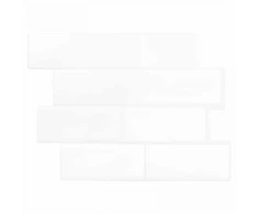 Metro plytelė 20 pcs Balta 29 x 21 cm Poliuretanas ir PET
