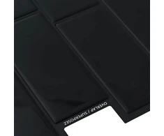Metro plytelė 20 vnt. Juoda 29 x 21 cm Poliuretanas ir PET