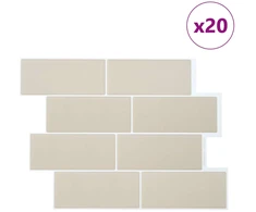 Metro plytelė 20 pcs Smėlio 29 x 21 cm Poliuretanas ir PET