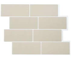 Metro plytelė 20 pcs Smėlio 29 x 21 cm Poliuretanas ir PET