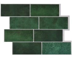 Metro plytelė 20 pcs Tamsiai žalia 29 x 21 cm