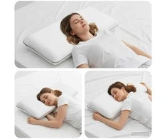 Miegamoji pagalvė Paprastas Balta 70 x 40 x 14 cm Gelio putos