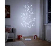 Mikro beržo Kalėdų eglutė Balta 120 cm Plienas 279 LED