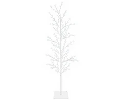 Mikro beržo Kalėdų eglutė Balta 150 cm Plienas 360 LED