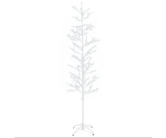 Mikro beržo Kalėdų eglutė Balta 47 x 210 cm Plienas 567 LED