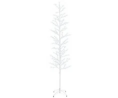 Mikro beržo Kalėdų eglutė Balta 47 x 240 cm Plienas 675 LED