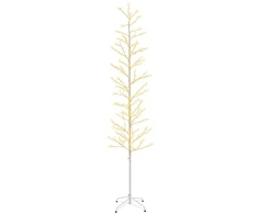 Mikro beržo Kalėdų eglutė Balta 47 x 240 cm Plienas 675 LED