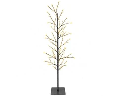 Mikro beržo Kalėdų eglutė Juoda 150 cm Plienas 360 LED