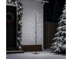 Mikro beržo Kalėdų eglutė Juoda 180 cm Plienas 459 LED