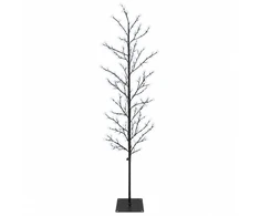 Mikro beržo Kalėdų eglutė Juoda 180 cm Plienas 459 LED