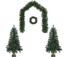 Mini kalėdinių eglučių rinkinys 120 cm PVC Žalia