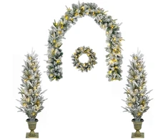Mini Kalėdų medis 120 cm 275 LED Šilta balta PVC ir PE