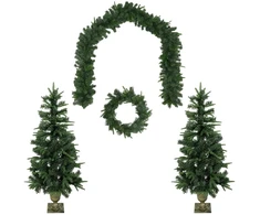 Mini Kalėdų medis 120 cm PVC ir PE Žalia