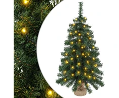Mini Kalėdų medis 60 cm 25 LED Šilta balta PVC Žalia