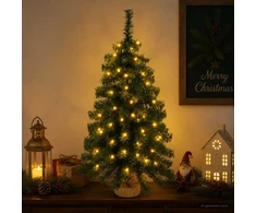 Mini Kalėdų medis 60 cm 25 LED Šilta balta PVC Žalia