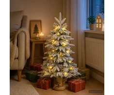 Mini Kalėdų medis 90 cm 50 LED Šilta balta PVC ir PE