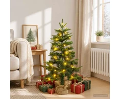 Mini Kalėdų medis 90 cm 50 LED Šilta balta PVC ir PE Žalia