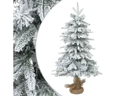 Mini Kalėdų medis 90 cm PVC ir PE Žalia ir balta