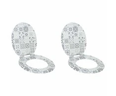 Minkštai užsidarantis tualeto dangtis 2 pcs 44 x 38 cm